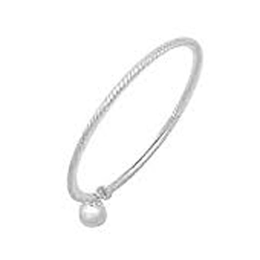 Children's Bracelets:  Sterling Silver, Adjustable, Tinkling Bell Charm Bangles