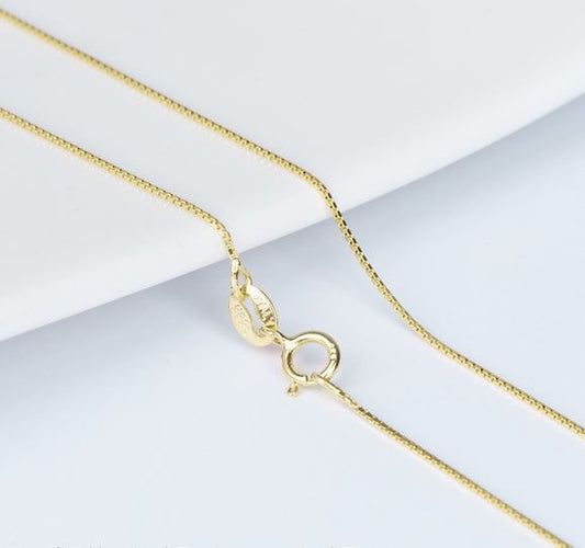 Children's Necklaces:  18k Gold over Sterling Silver 40cm Box Chains