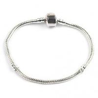 Children's Bracelets:  Steel European Style Starter Bracelets 17cm  (7 inches for 6.5 inch wrist)