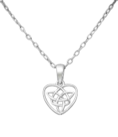 Children's Necklaces:  Sterling Silver, Celtic Heart Necklaces