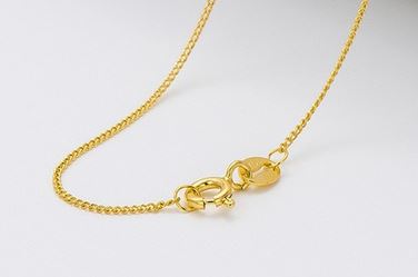 Children's Necklaces:  18k Gold over Sterling Silver 40cm Curb Chains