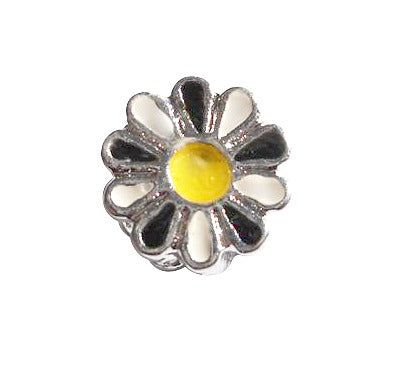 Children's Beads:  Silver Plated European Bead - Daisy