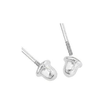 Baby and Toddler Earrings:  Sterling Silver Sapphire CZ Screw Backs 3mm