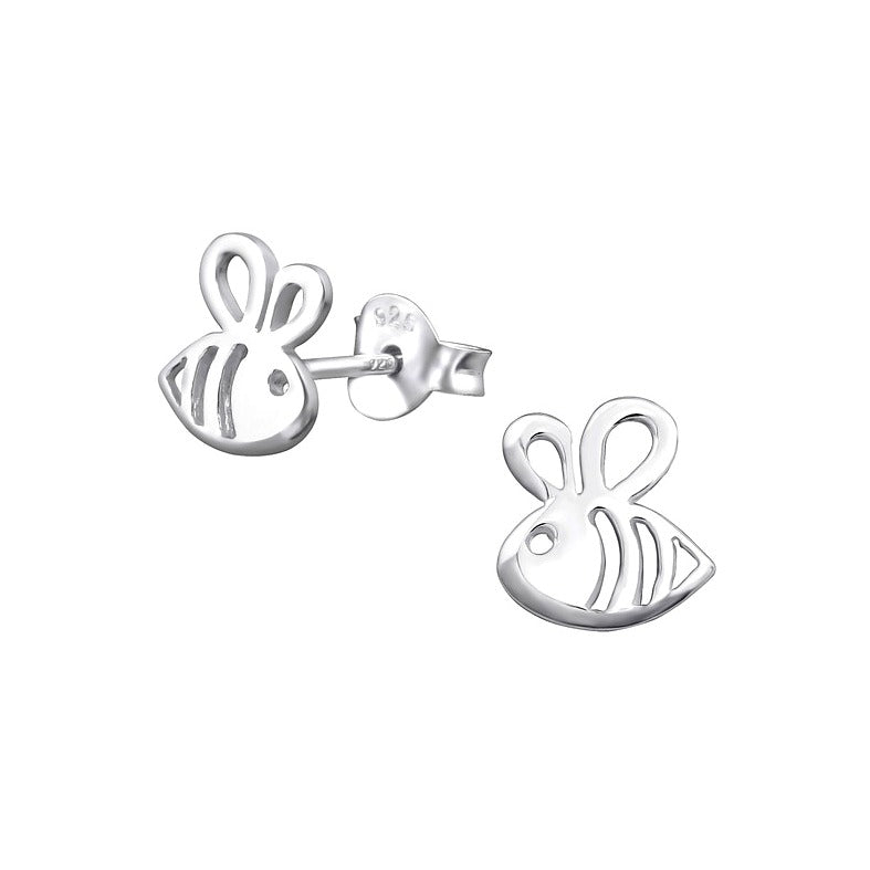 Children's Earrings:  Sterling Silver Children's Bee Earrings