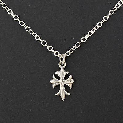 Children's Necklaces:  Sterling Silver, 16" Fleur de Lis Necklaces