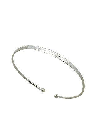 Children's and Teens' Bracelets:  Hammered Sterling Silver Cuff Bangles