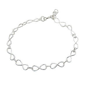 Teens' and Children's Bracelets:  Sterling Silver Infinity Link Bracelets
