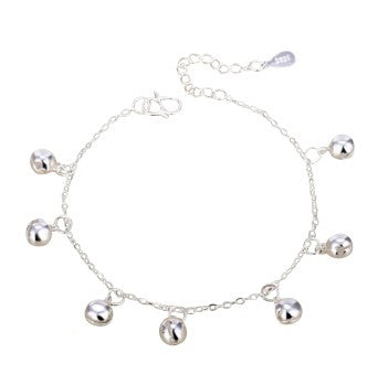 Baby and Toddler Anklets:  Sterling Silver Jingle Bells Anklet 15cm + 3cm Extension with Gift Box