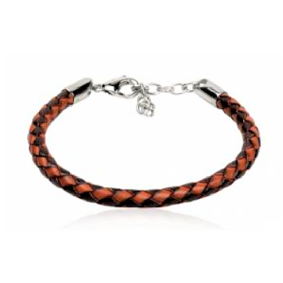 Children's, Teens' and Mothers' Bracelets:  Woven Leather Extension Bracelets 18cm + 2.5cm Tan - SPECIAL OFFER