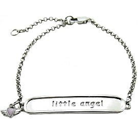 Children's Bracelets:  Sterling Silver "Little Angel" ID Charm Bracelet - Baby Jewels' Current Bargain Buy!