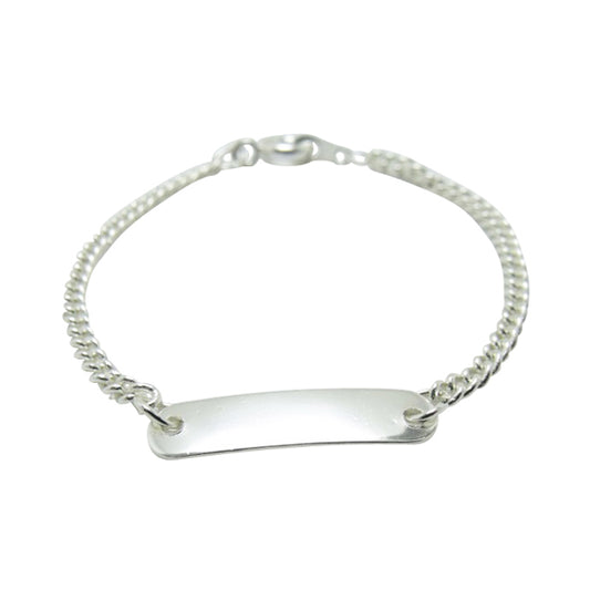 Baby Bracelets:  Silver Plated Infant's ID Bracelet