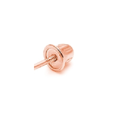 Baby and Children's Earrings:  14k Rose Gold Earrings Screw Back Spares (Backs only)