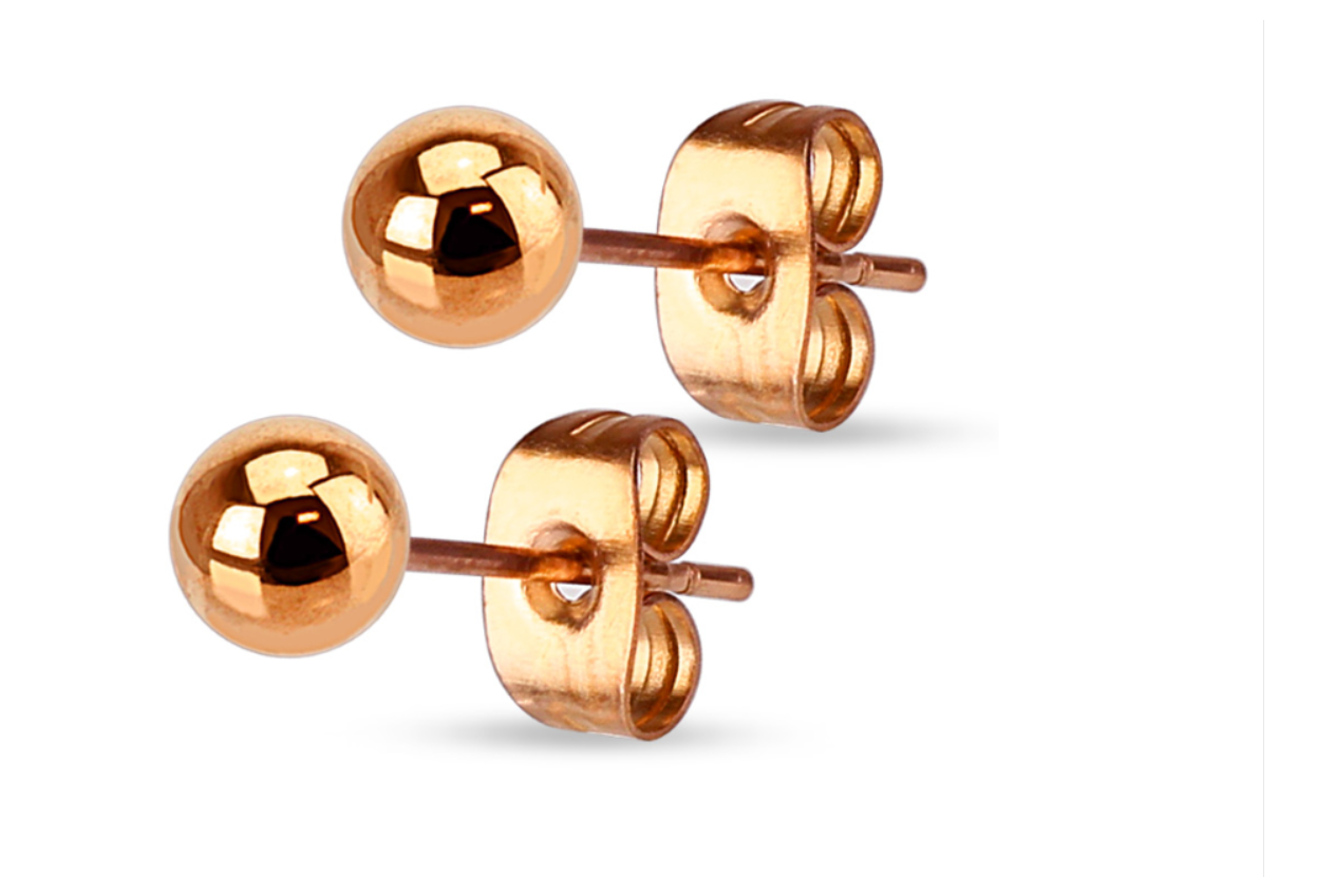Children's Earrings:  Anodised (Rainbow) Surgical Steel 4mm Ball Studs