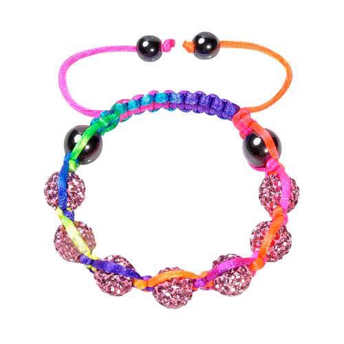 Baby and Children's Bracelets:  Disco Ball Friendship Bracelets in Neon Colours
