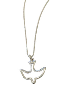 Children's and Mothers' Necklaces:  Silver Swallow Necklaces on Choice of Sterling Silver ItalianChain Lengths