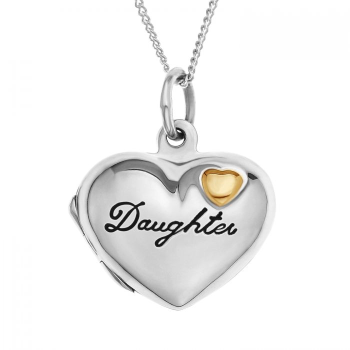 Mother and Daughter Matching Polished Heart Locket and Pendant Set in  Sterling Silver | Zales