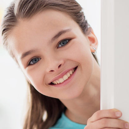 Children's Earrings:  Sterling Silver Diamond Cut Hoops