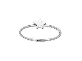 Teens' and Children's Rings:  Sterling Silver Star Rings US Size 5