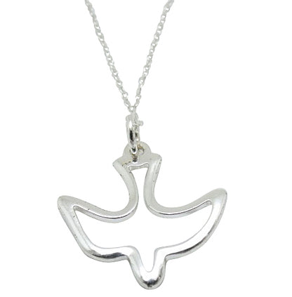 sterling silver swallow pendant on fine silver chain