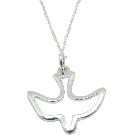sterling silver swallow pendant on fine silver chain