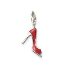 Mothers' Charms:  Sterling Silver High Heeled Shoe charm