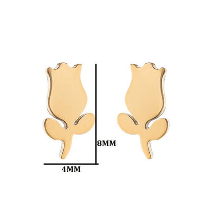 Baby and Children's Earrings:  Surgical Steel Tulip Earrings