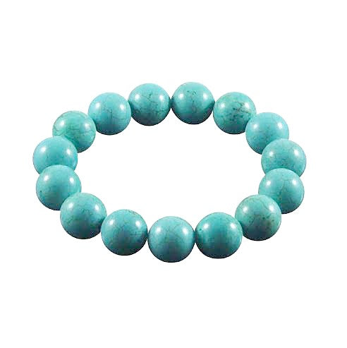Children's and Teens' Bracelets:  Reconstituted Turquoise Ball Bracelets