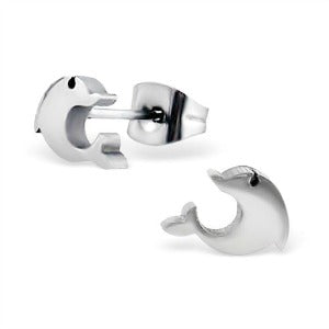 Baby and Children's Earrings:  Surgical Steel Dolphins