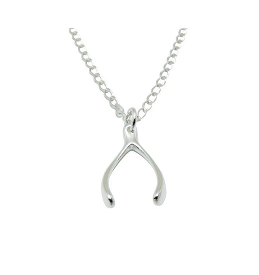 Baby and Children's Necklaces:  Sterling Silver Wishbone