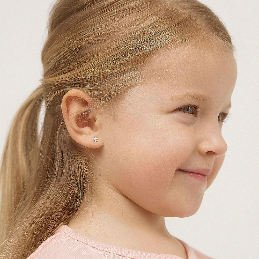 Little girl earrings 14k gold clearance